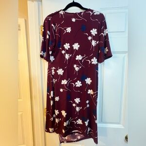 Banana Republic Burgundy Floral Midi Dress